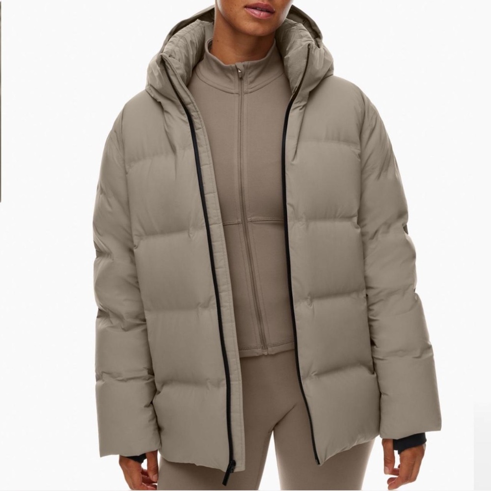 Aritzia Super Puff Taupe Jacket